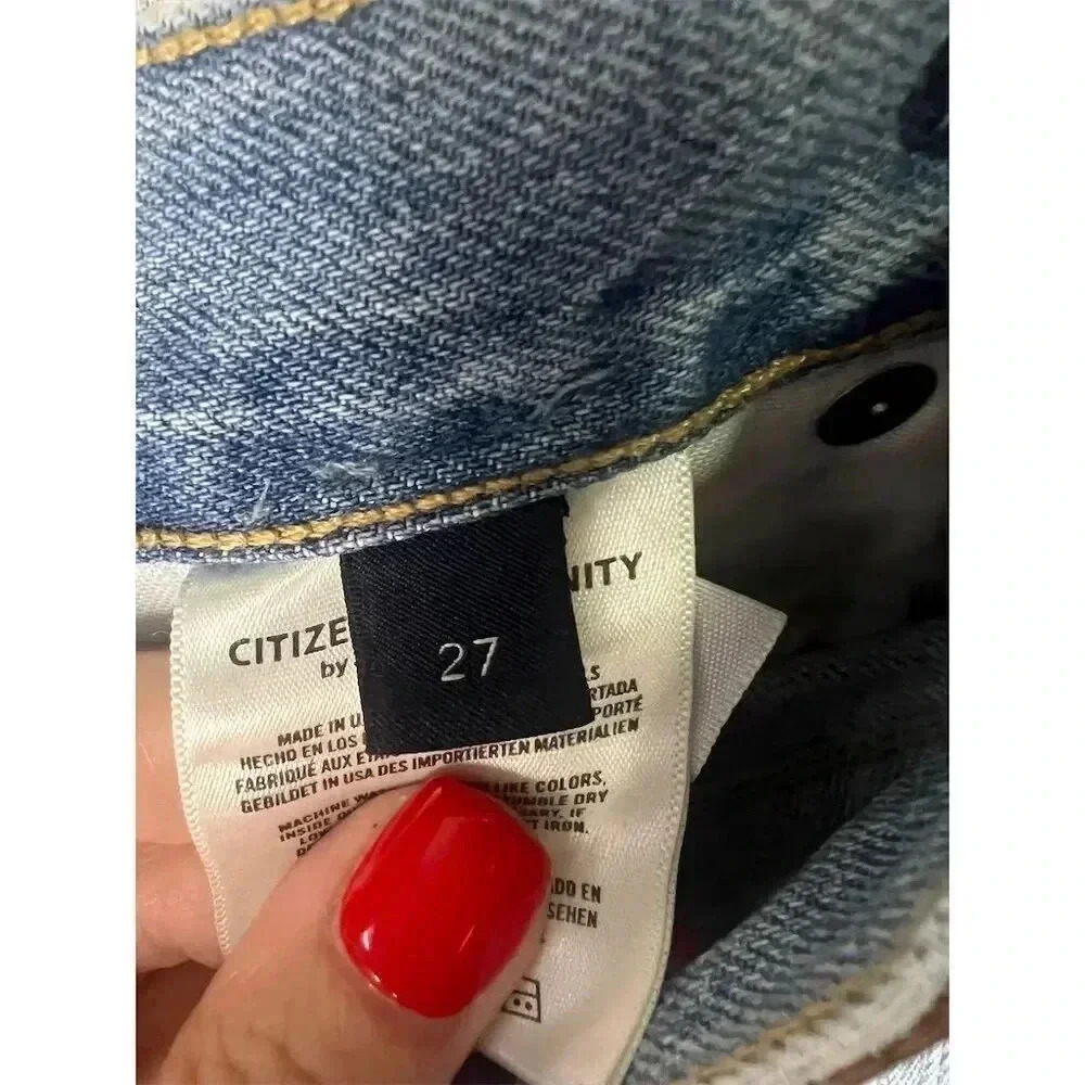 Citizens of Humanity Emerson Boyfriend Jeans Size‎ 27 Light Wash Distressed - Picture 11 of 12